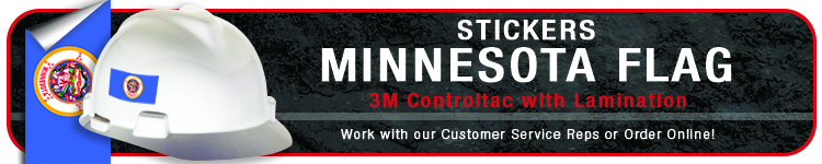Minnesota State Flag Stickers | CustomHardHats.com